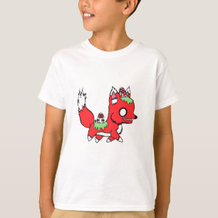 Camiseta Infantil de Raposa Fofa e Assustadora com