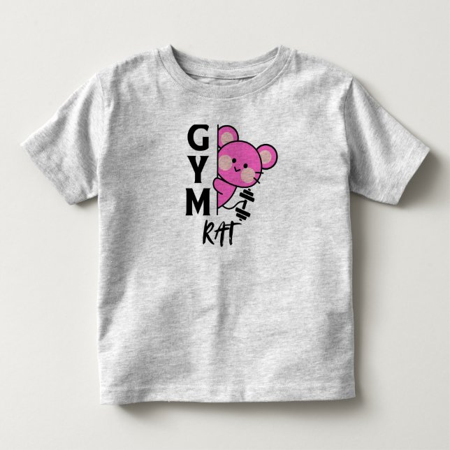 Camiseta Infantil de Rato Fofo Presente de Bebê Fi (Frente)