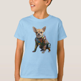 Camiseta Infantil de Robô Chihuahua Fofo