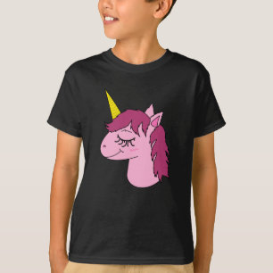 Camiseta infantil de rosto de unicórnio simples