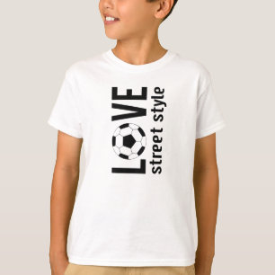 Camiseta Infantil de Rua de Futebol Amor Unisex
