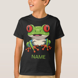 Camiseta Infantil de Sapo de Olhos Vermelhos Adorá