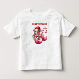Camiseta infantil de sereia de Natal