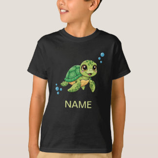 Camiseta Infantil de Tartaruga Fofa