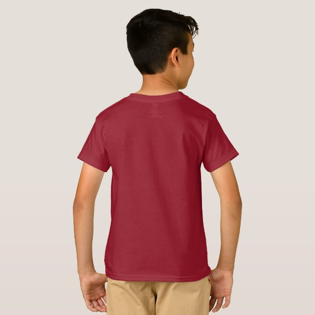 Camiseta infantil de tipografia para experimentar (Parte Traseira Completa)