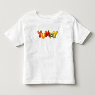 Camiseta Infantil de Tipografia Yummy Frutas Fresc
