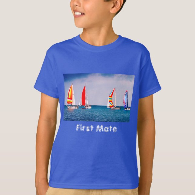 Camiseta Infantil de Vela Primeiro Imediato (Frente)