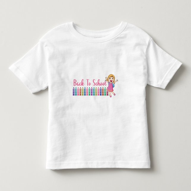 Camiseta Infantil de volta à escola (Frente)