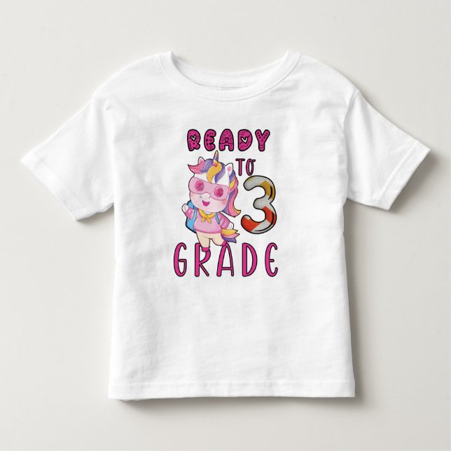 Camiseta Infantil De Volta À Escola, 3º Grau (Frente)