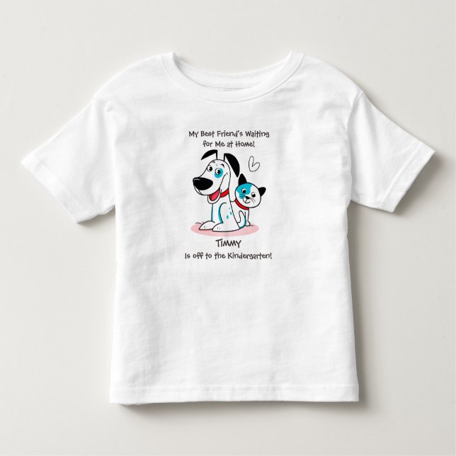 Camiseta Infantil De volta à escola | Primeiro Dia Bonito Deixando S (Frente)