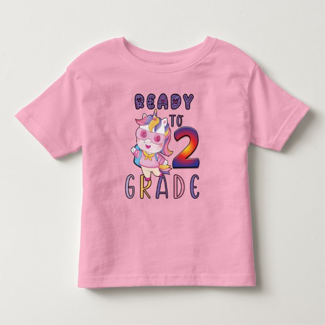 Camiseta Infantil De Volta À Escola, Prontos Para O 2º Ano (Frente)