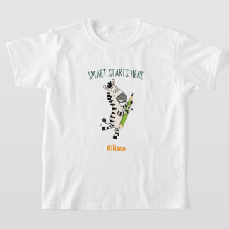 Camiseta infantil de zebra fofa