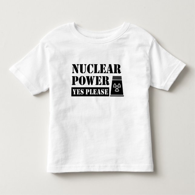 Camiseta Infantil Declaração de Energia Nuclear Sim Por Favor (Frente)
