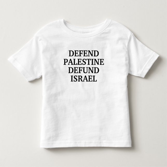 Camiseta Infantil Defender Palestina Destituir Israel - Anti-Israel (Frente)