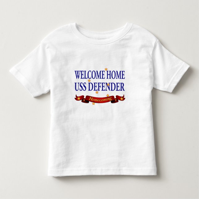 Camiseta Infantil Defensor Home bem-vindo de USS (Frente)