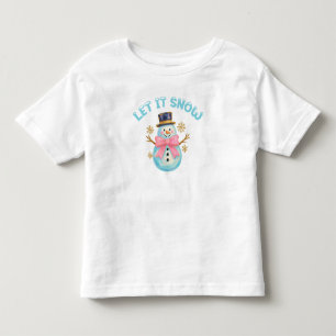 Camiseta Infantil Deixe Nevar Boneco de Neve