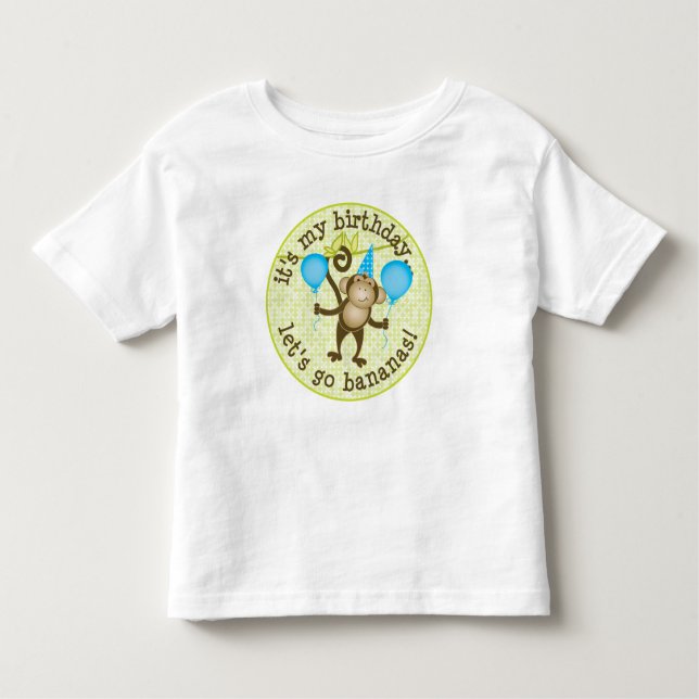 Camiseta Infantil Deixe-nos ir macaco das bananas (Frente)