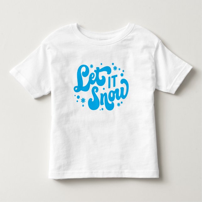 Camiseta Infantil Deixe-o nevar Design de inverno (Frente)