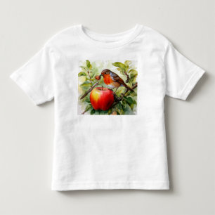Camiseta Infantil Delícia de Pássaro e Maçã Caprichosa