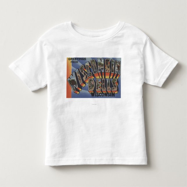 Camiseta Infantil Dells de Wisconsin, Wisconsin - grandes cenas da (Frente)