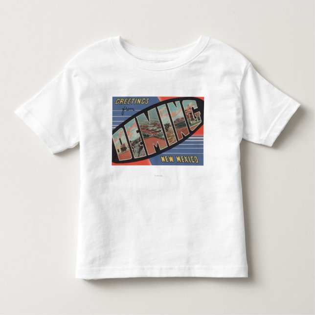 Camiseta Infantil Deming, New mexico - grandes cenas da letra (Frente)