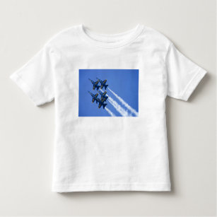 Camiseta Infantil Demonstração aérea dos anjos azuis durante uma