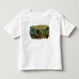 Camiseta Infantil Dentro. Sala de estar com Entresol Columned