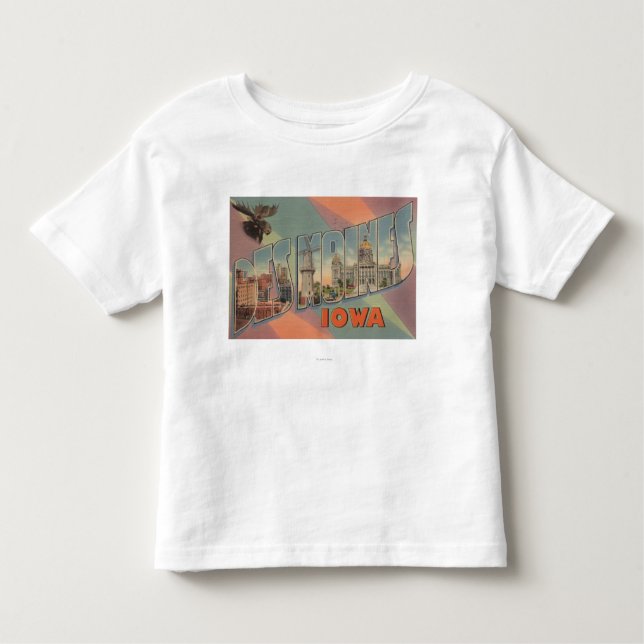 Camiseta Infantil Des Moines, Iowa (cabeça dos alces) (Frente)