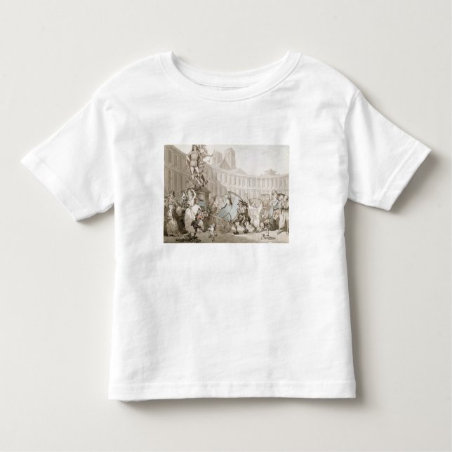 Camiseta Infantil DES Victoires do lugar do La, Paris, c.1789 (Frente)