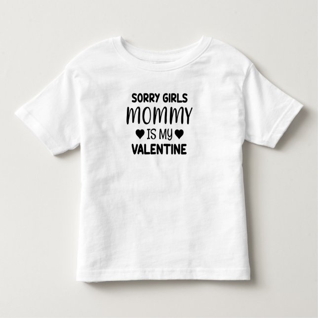 Camiseta Infantil Desculpe, meninas Mamães é meu Namorados (Frente)
