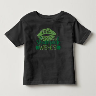 Camiseta Infantil Desejos irlandeses de Kisses e Shamrock