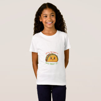 Camiseta infantil desenhada "Vamos conversar sobre