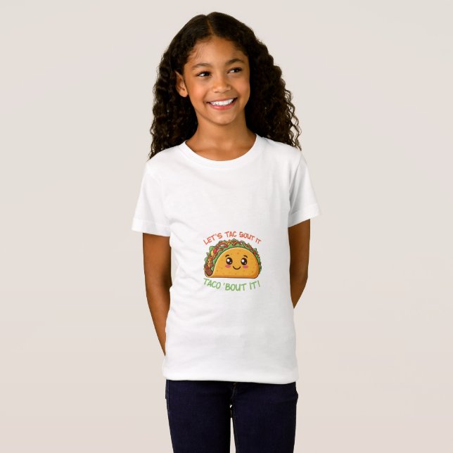 Camiseta infantil desenhada "Vamos conversar sobre (Frente Completa)