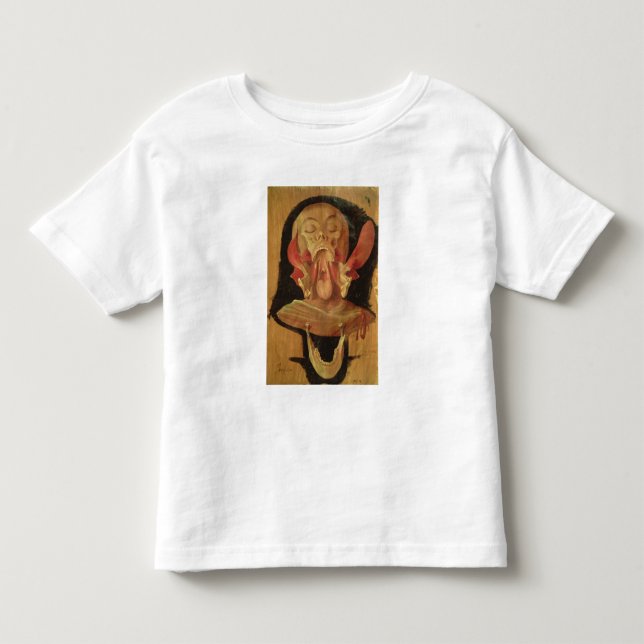 Camiseta Infantil Desenho anatômico da cabeça (Frente)