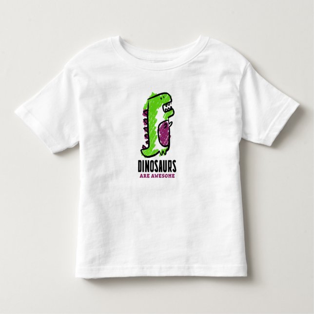 Camiseta Infantil Desenho animado de dinossauro fofo (Frente)