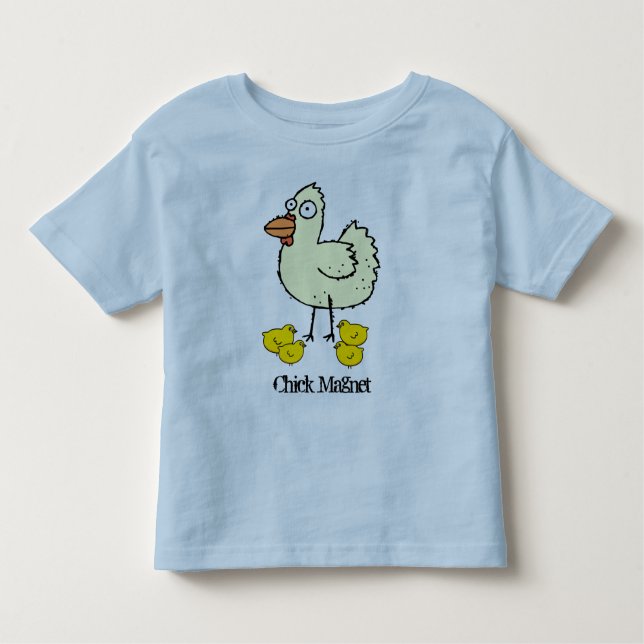 Camiseta Infantil Desenho da galinha do ímã do pintinho e dos (Frente)