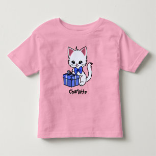 Camiseta Infantil Desenho de Kitten Bonito com Presente