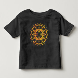 Camiseta Infantil Desenho de Mandala Único Dourado-95747
