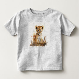 Camiseta Infantil desenho de safari - desenho de aquarela - rei-leão