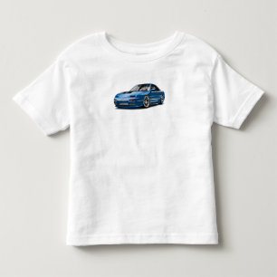 Camiseta Infantil desenho do carro azul 240sx
