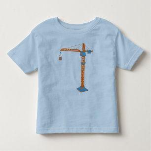 Camiseta Infantil Desenho do guindaste do brinquedo dos miúdos