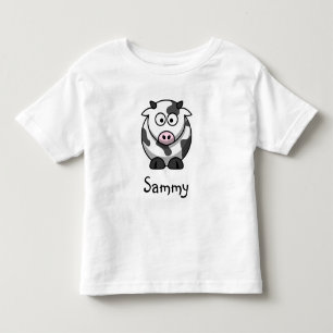 Camiseta Infantil Desenhos animados bonitos personalizados da vaca