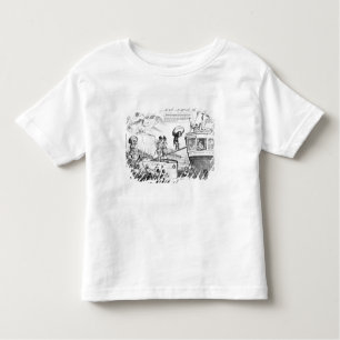 Camiseta Infantil Desenhos animados Satirical sobre o estado de