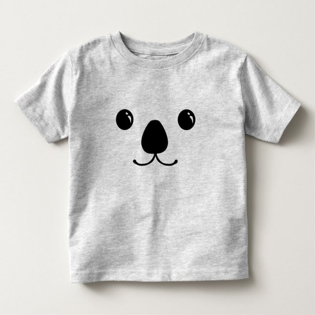 Camiseta Infantil Design animal bonito da cara do Koala (Frente)