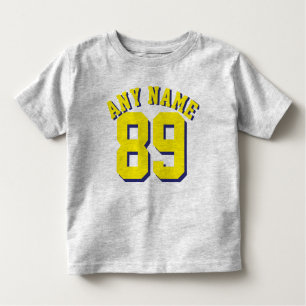 Camiseta Infantil Design cinzento & amarelo do jérsei dos esportes