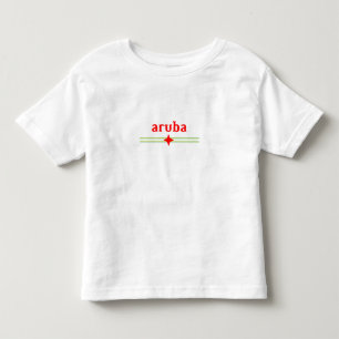 Camiseta Infantil Design da Aruba das crianças com elementos da