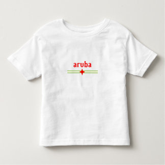 Camiseta Infantil Design da Aruba das crianças com elementos da