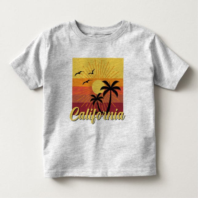 Camiseta Infantil Design da Califórnia - Toddler Fine Jersey T-Shirt (Frente)