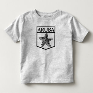 Camiseta Infantil Design da Ilha de Aruba - T-Shirt Toddler Fine Jer