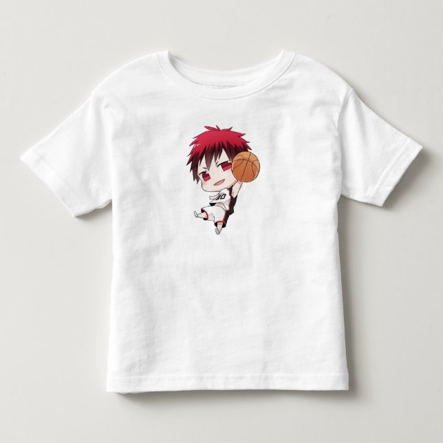 Camiseta Infantil Design de Basquete Fofo (Frente)